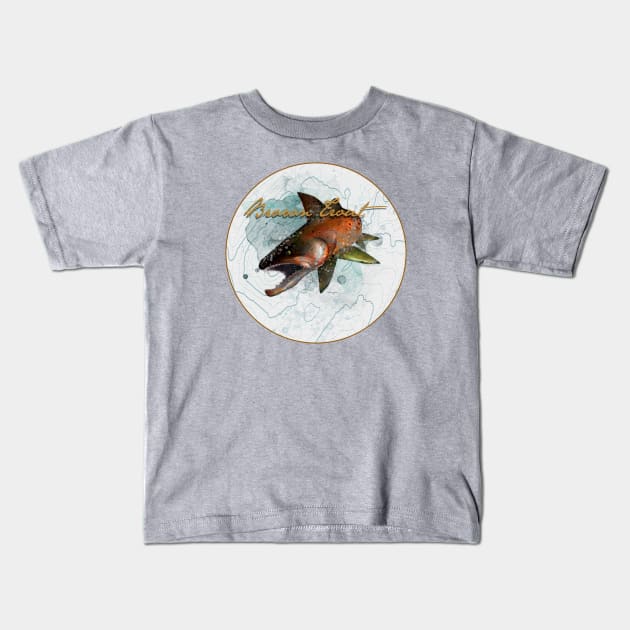 Killer Brown Trout Kids T-Shirt by MikaelJenei